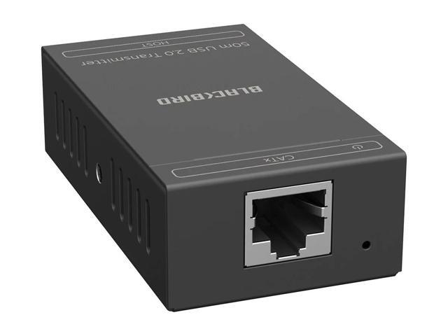 Monoprice Blackbird 4-Port USB 2.0 Extender Over Cat5e/6 - 50 Meters (164 Feet) Plug and Play, No Driver, For Windows, MacOS, Android, Linux