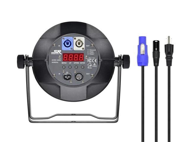 Monoprice 18x 10-Watt RGBW 4-in-1 LED Flat Par Stage Light For Bands, DJs, Banquets, Weddings - Stage Right Series