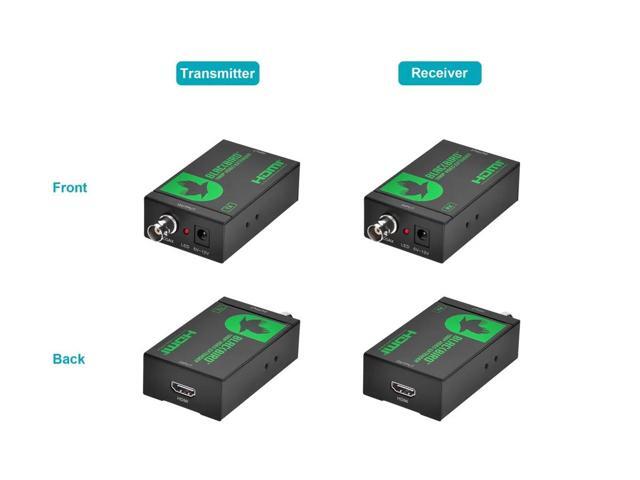 Monoprice Blackbird HDMI Extender over Coaxial Cable up to 328 Feet (100 meters) 1080p@60Hz 6.75Gbps Video Bandwidth HDCP 1.1 For DVR and DVD - image 2