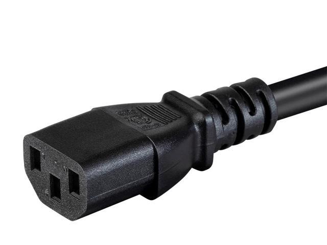 Monoprice Extension Cord - 8 Feet - Black IEC 60320 C14 to IEC 60320 C13, 14AWG, 15A, 100-250V, For Powering Computers, Monitors, and other...