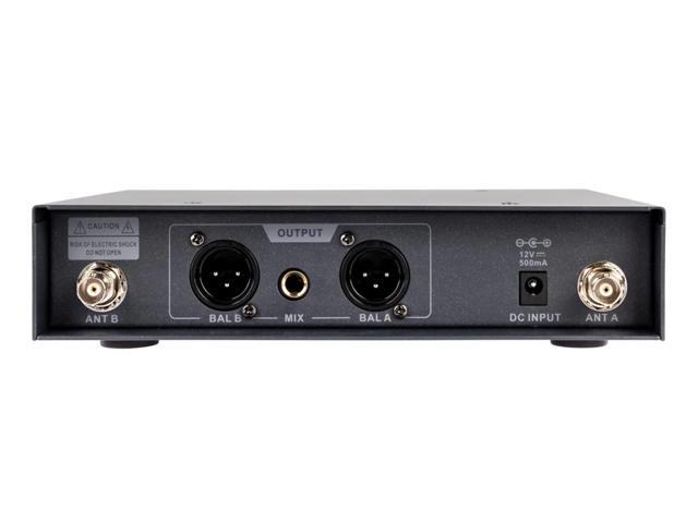 Monoprice 200-Channel UHF Dual Handheld Wireless Microphones System, 262foot (80meter) Range, Perfect for Church, Birthdays, Karaoke, Weddings,...