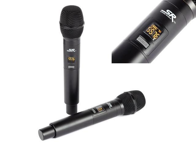 Monoprice 200-Channel UHF Dual Handheld Wireless Microphones System, 262foot (80meter) Range, Perfect for Church, Birthdays, Karaoke, Weddings,...