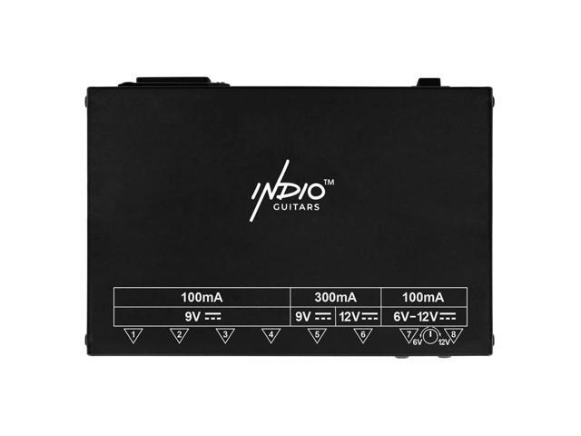 Monoprice Power Block Fully Isolated 8output Guitar Pedal Power Supply for Up to 8 Guitar and Bass Effects Pedals 6V/ 9V/12V- Indio Series