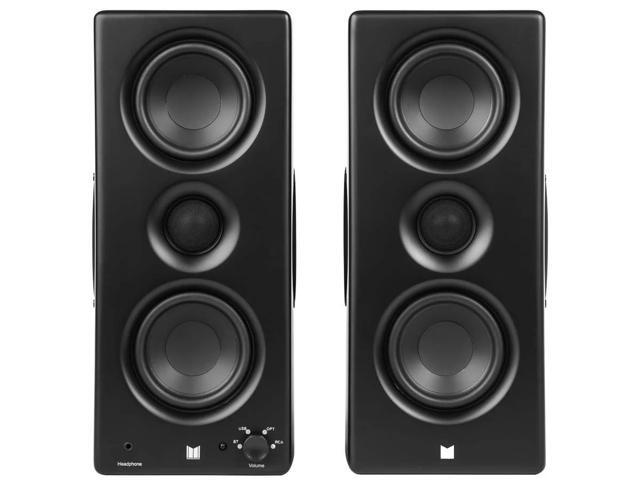 Monolith MTM-100 100 Watt Bluetooth aptX HD Powered Desktop Speakers with Optical and USB Inputs, Subwoofer Output, Remote Control Included, For...