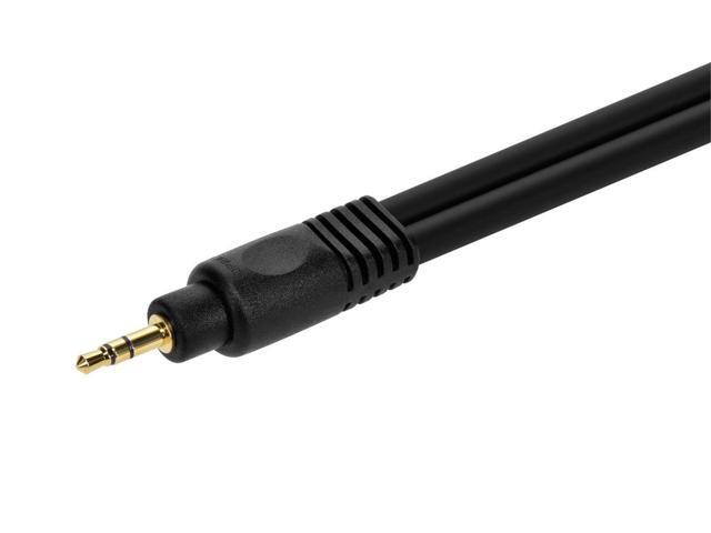 Monoprice Audio Cable - 6 Feet - Black Premium 3.5mm Stereo Male to 3.5mm Stereo Male 22AWG, Gold Plated
