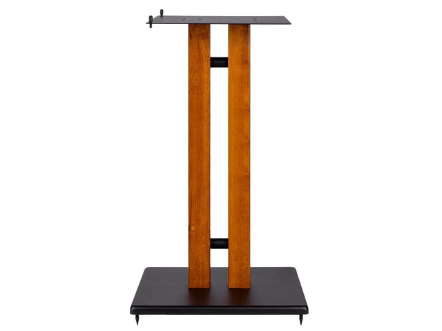 Monoprice Monolith 32in Cherry Wood Speaker Stand with Adjustable Top Plate, Cherry (Each) Hold Speakers Weighing Up To 75 Pounds, Perfect For...