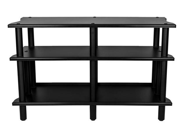 Monolith Double-Wide 3-Tier AV Stand - Black 300 lbs Weight Capacity Per Shelf, Organize and Display Your AV Components, Home Theater or...