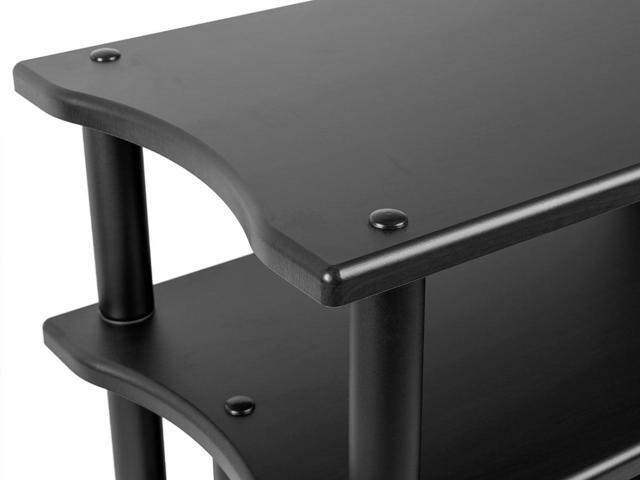 Monolith Double-Wide 3-Tier AV Stand - Black 300 lbs Weight Capacity Per Shelf, Organize and Display Your AV Components, Home Theater or...