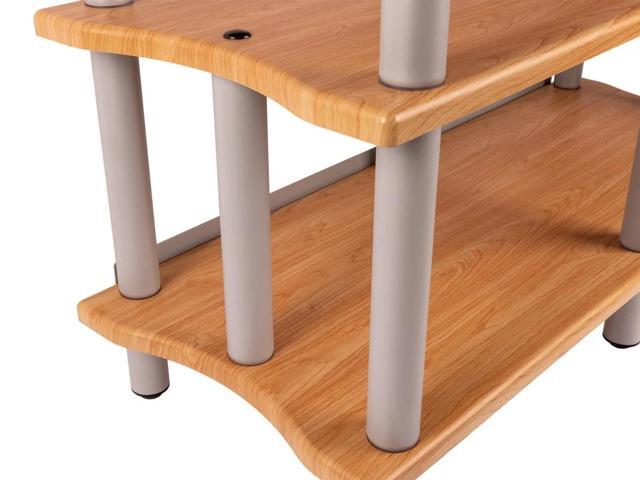 Monolith Double-Wide XL 3-Tier AV Stand - Maple 300 lbs Weight Capacity Per Shelf, Organize and Display Your AV Components, Home Theater or...