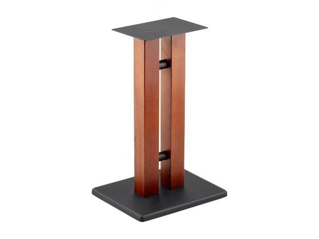Monolith 18in Speaker Stands, Cherry (Each) Hold Speakers Weighing Up To 50 Pounds, Adjustable Floor Spikes, Perfect For Center or Bookshelf Speakers