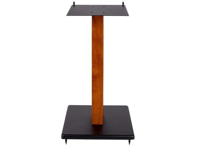 Monoprice Monolith 24in Cherry Wood Speaker Stand with Adjustable Top Plate, Cherry (Each) Hold Speakers Weighing Up To 75 Pounds, Perfect For...