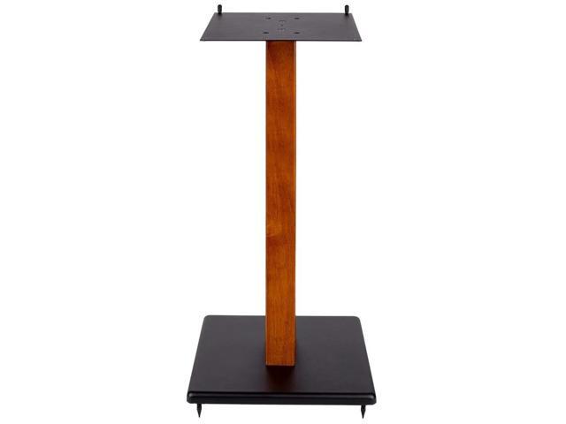 Monoprice Monolith 28in Cherry Wood Speaker Stand with Adjustable Top Plate, Cherry (Each) Harmon Kardon, Bose, Sony, Polk, KEF, JBL, Klipsch, For...