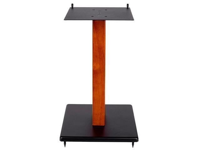 Monoprice Monolith 18in Cherry Wood Speaker Stand with Adjustable Top Plate, Cherry (Each) Hold Speakers Weighing Up To 75 Pounds, Perfect For...