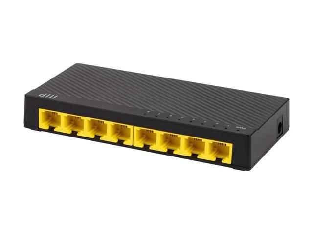 Monoprice 8-Port 10/100/1000Mbps Gigabit Ethernet Unmanaged Desktop Switch, RJ45, IEEE 802.3ab, Cat5e, Plug and Play, Fanless Design, for Gaming...