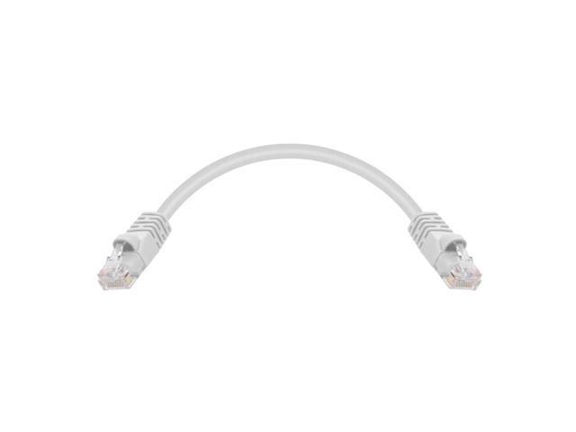 Monoprice Cat5e Ethernet Patch Cable - 0.5 Feet - White Network Internet Cord - RJ45, Stranded, 350Mhz, UTP, Pure Bare Copper Wire, 24AWG