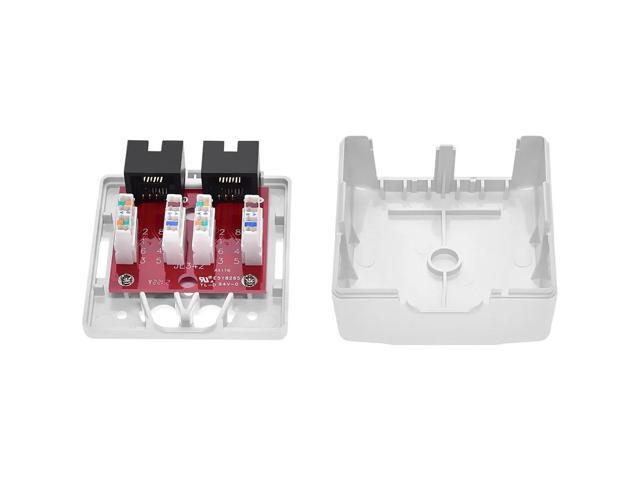 Monoprice 2-port Cat6 Surface Mount Box - White