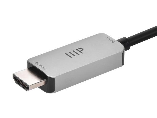Monoprice DisplayPort 1.4 Cable to 8K HDMI - 3 Feet 32AWG, 8K@60Hz, Up To 32.4Gbps Bandwidth, For Video Game Console, Gaming Monitor, Apple TV,...