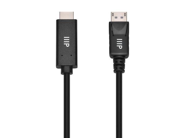 Monoprice DisplayPort 1.4 Cable to 8K HDMI - 10 Feet 30AWG, 8K@60Hz, Up To 32.4Gbps Bandwidth, For Video Game Console, Gaming Monitor, Apple TV,...