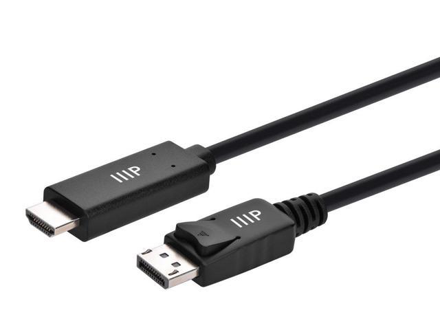 Monoprice DisplayPort 1.4 Cable to 8K HDMI - 10 Feet 30AWG, 8K@60Hz, Up To 32.4Gbps Bandwidth, For Video Game Console, Gaming Monitor, Apple TV,.
