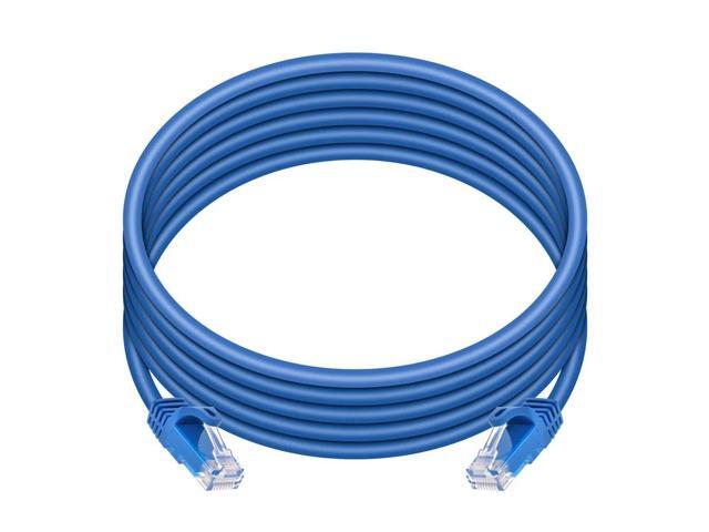 Monoprice Cat6 Ethernet Patch Cable - 10 Feet - Blue (12 pack) Snagless RJ45, Stranded, 550MHz, UTP, Pure Bare Copper Wire, 24AWG - Flexboot Series