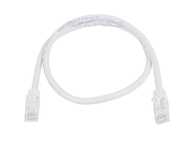 Monoprice Cat6 Ethernet Patch Cable - 2 Feet - White (12 pack) Snagless RJ45, Stranded, 550MHz, UTP, Pure Bare Copper Wire, 24AWG - Flexboot Series