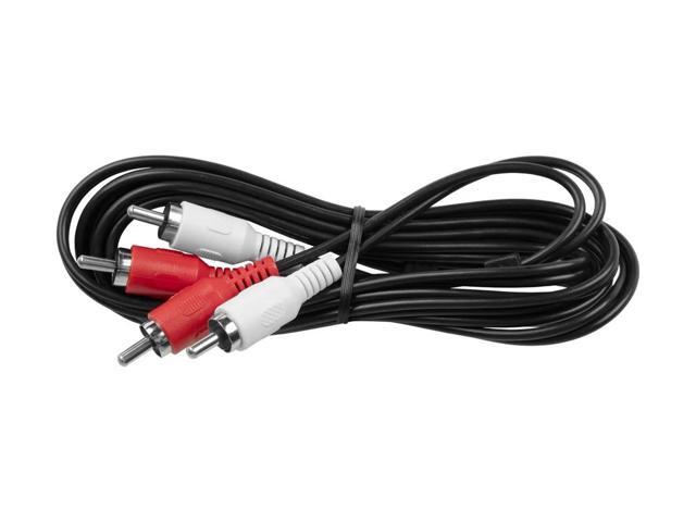 Monoprice Two-Channel Cable - 6 Feet - Black 28AWG, with Red and White 2 RCA Plug/2 RCA Plug Male/Male