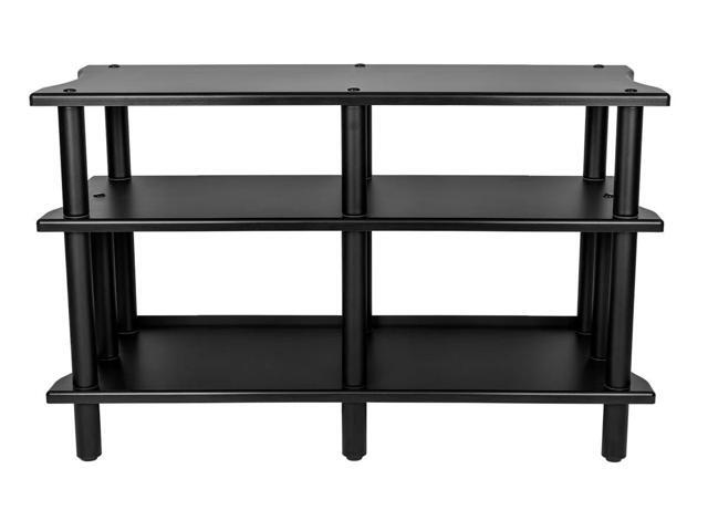 Monolith Double-Wide XL 3-Tier AV Stand - Black 300 lbs Weight Capacity Per Shelf, Organize and Display Your AV Components, Home Theater or...