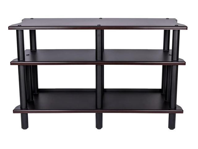 Monolith Double-Wide 3-Tier AV Stand - Espresso 300 lbs Weight Capacity Per Shelf, Organize and Display Your AV Components, Home Theater or...