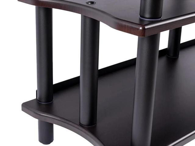 Monolith Double-Wide 3-Tier AV Stand - Espresso 300 lbs Weight Capacity Per Shelf, Organize and Display Your AV Components, Home Theater or...