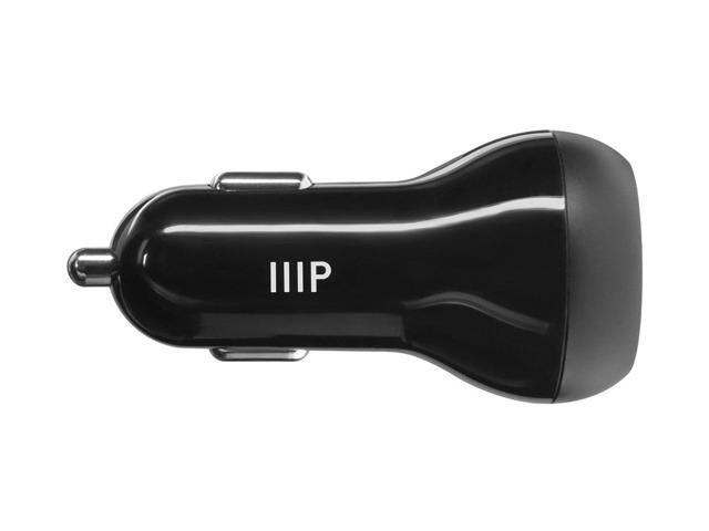 Monoprice 2-Port 39W USB Car Charger Compatible with iPhone 13/12/11 pro/XR/x/7/6s, iPad Air 2/Mini 3, Samsung Note 9/S10/S9/S8