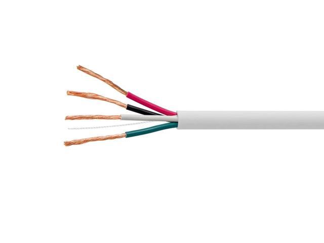 Monoprice Speaker Wire, CL3 Rated, 4-Conductor, 16AWG, 250ft, White