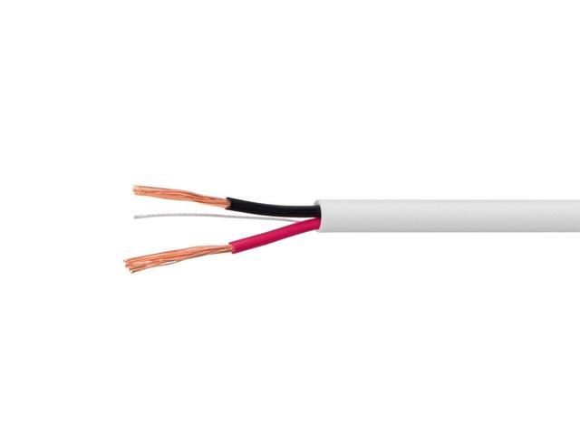 Monoprice Speaker Wire, CL3 Rated, 2-Conductor, 16AWG, 250ft, White