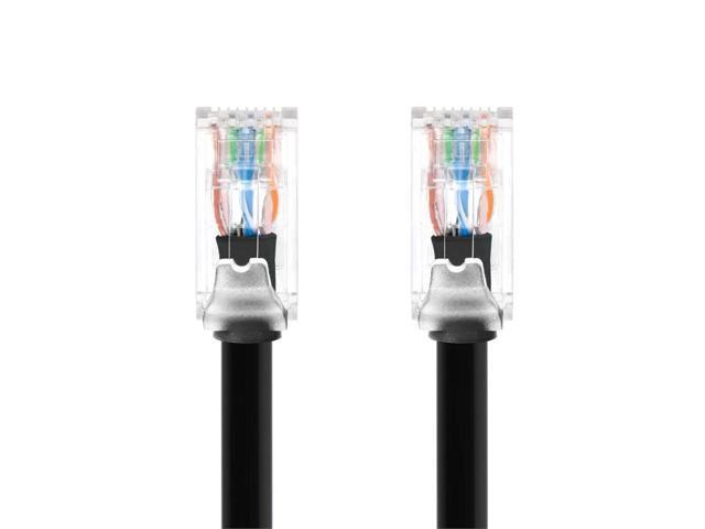 Monoprice Cat6A Component Level Patch Cable - 25 Feet - Black UTP, 24AWG, 500MHz, Pure Bare Copper, Snagless RJ45, Ethernet Cable - Micro SlimRun...