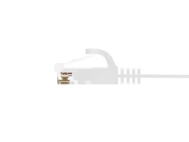 Monoprice Cat6 Ethernet Patch Cable - 1 Feet - White Snagless RJ45, Flat, 550MHz, UTP, Pure Bare Copper Wire, 30AWG, For Network Internet Modem...