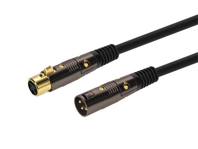 Monoprice XLR Male to XLR Female Cable [Microphone & Interconnect] - 100 Feet Gold Plated, 16AWG - Premier Series