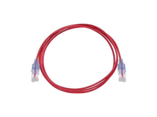 Monoprice Cat6A Ethernet Patch Cable - 5 Feet - Red (10 Pack) Snagless RJ45 550Mhz UTP Pure Bare Copper Wire 10G 30AWG - SlimRun Series