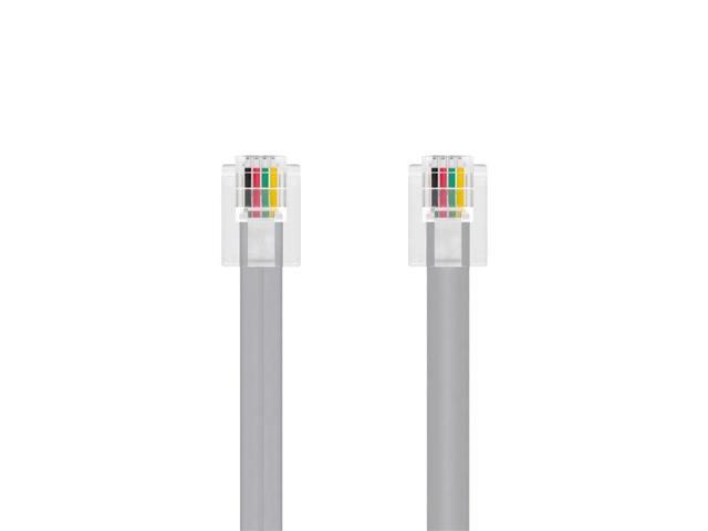 Monoprice Landline Telephone Cable - 14 Feet - RJ11(6P4C) Straight for Data