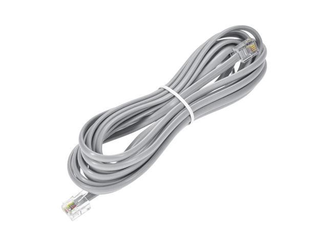 Monoprice Landline Telephone Cable - 14 Feet - RJ11(6P4C) Straight for Data