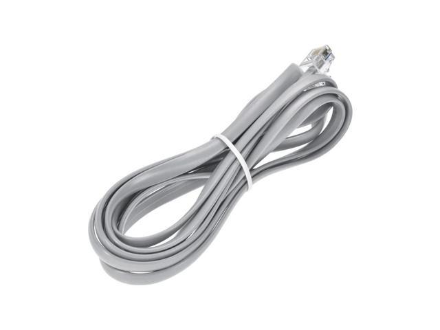 Monoprice Landline Telephone Cable - 7 Feet - RJ12(6P6C) Reverse for Voice