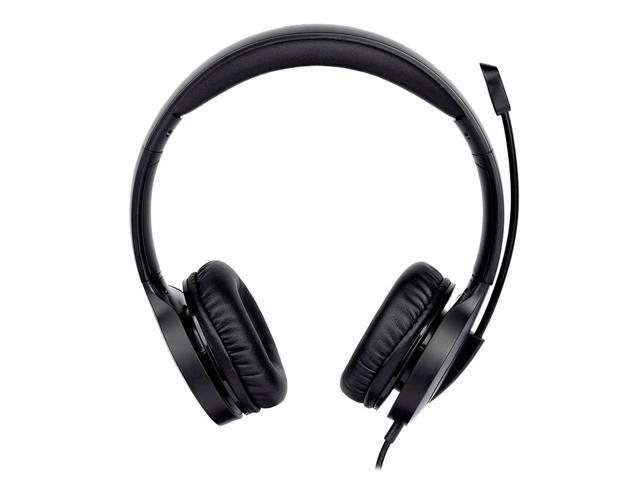 Monoprice WFH 3.5mm + USB Wired On-Ear Web Meeting Headset, Lightweight, USB In-line Controller, Work and School - Workstream Collection
