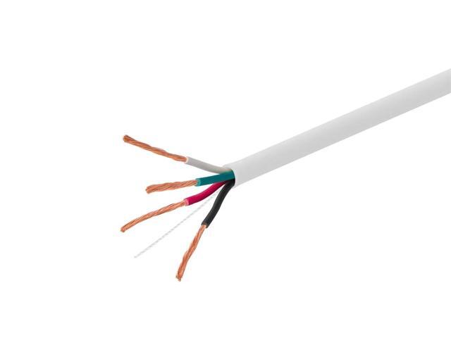 Monoprice Speaker Wire, CL2 Rated, 4-Conductor, 16AWG, 1000ft, White