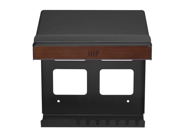Monoprice On-Wall Bike Storage and Display Rack Mount System with Open Shelf and Gear Hooks, Compact and Sturdy Design, Supports Bikes Up to 33lbs.