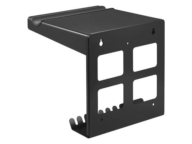 Monoprice On-Wall Bike Storage and Display Rack Mount System with Open Shelf and Gear Hooks, Compact and Sturdy Design, Supports Bikes Up to 33lbs.