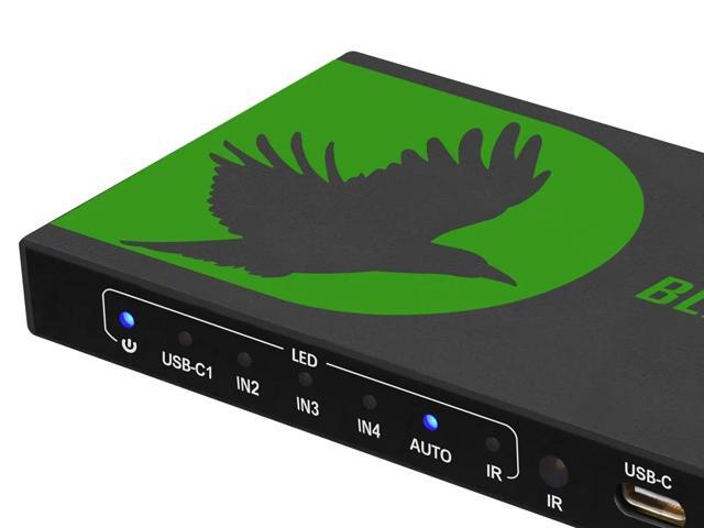 Monoprice Blackbird Pro-Sumer Series 4K60 UHD Switch 3xHDMI (in), 1xUSB-C (in), 1xHDMI (out), 18 Gbps All Channels, 4K @ 60 Hz YUV 4:4:4, HDR,...