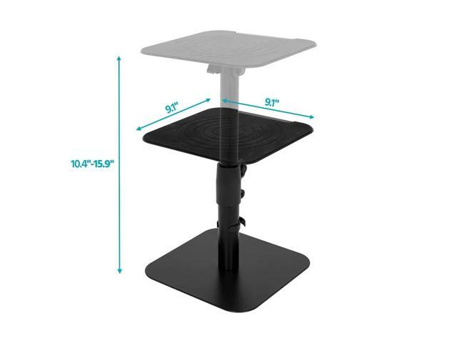 Monoprice Desktop Freestanding Speaker Stands Pair Adjustable with Cable Management, For Medium/Large Bookshelf Studio Monitor Speakers