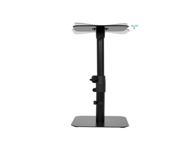 Monoprice Desktop Freestanding Speaker Stands Pair Adjustable with Cable Management, For Medium/Large Bookshelf Studio Monitor Speakers