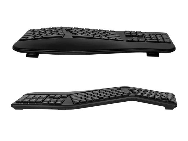Monoprice Ergonomic Wireless Split 105-Key Keyboard, 2.4GHz Wireless, 13 Multimedia Hotkeys Functions, AutoPower Save Mode, BuiltIn Wrist Cushion...