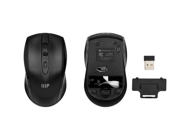 Monoprice Wireless Membrane Keyboard and Optical Mouse Combo, FullSize 104Key Keyboard, 2.4 GHz Wireless Receiver, for Both Home and Office Use