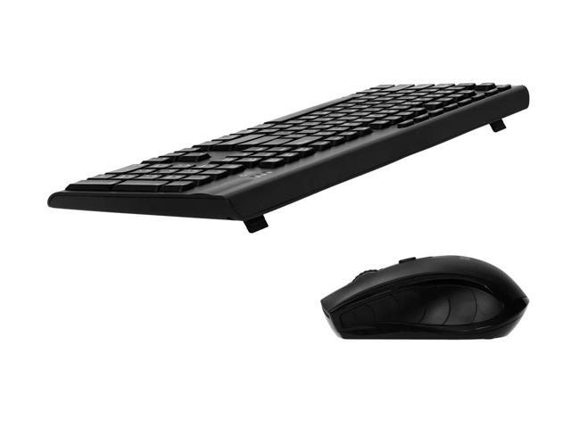 Monoprice Wireless Membrane Keyboard and Optical Mouse Combo, FullSize 104Key Keyboard, 2.4 GHz Wireless Receiver, for Both Home and Office Use
