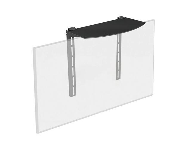Monoprice TV Mounted Glass Shelf, Allows Above or Below TV Mounting of Blu-Ray Player, Cable Box, Game Console, Streamin
